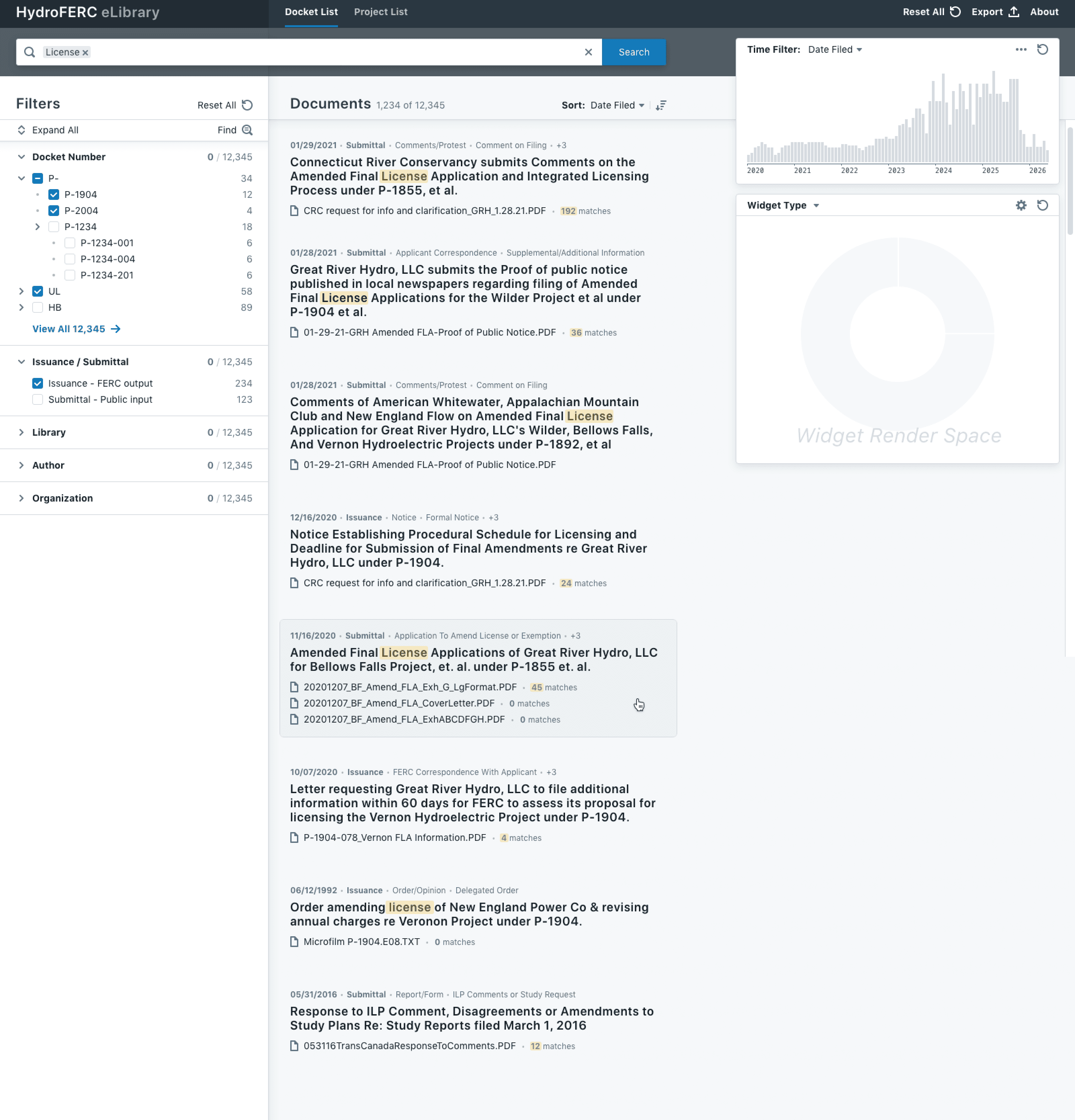 A screenshot of the Iteration 1 Prototype Document Search Page