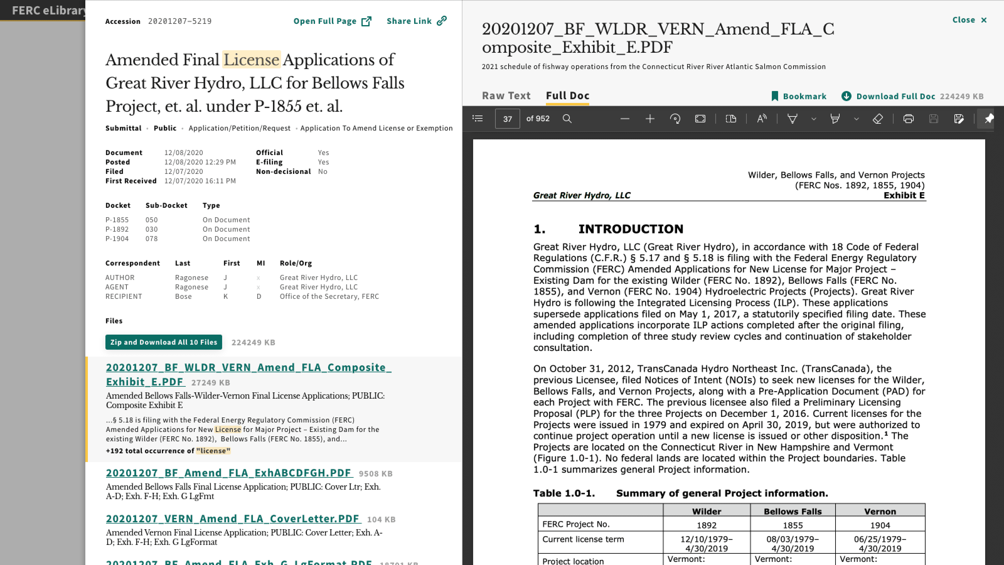 Iteration 1 mockups showing a Document rendered as a pdf