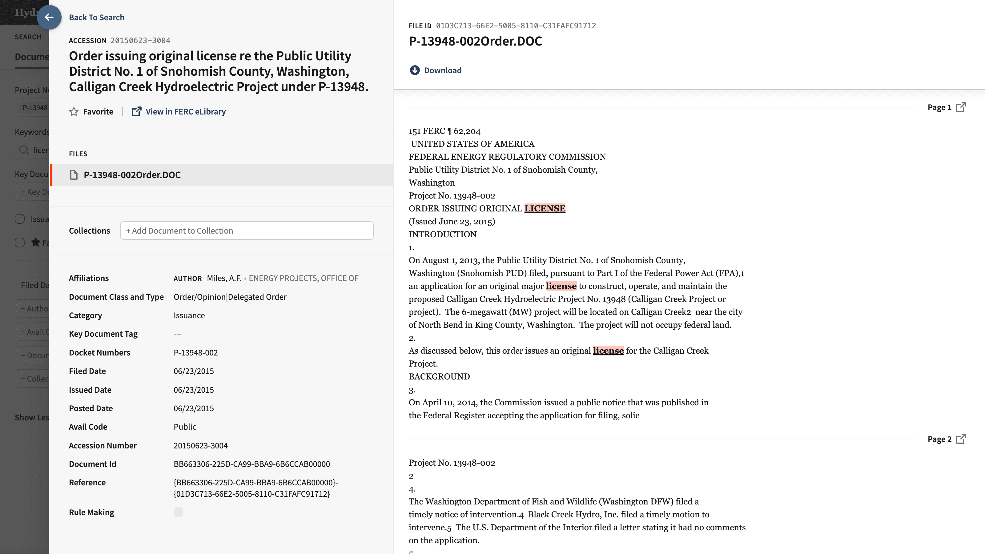 A screenshot of the Iteration 2 Document Details Page