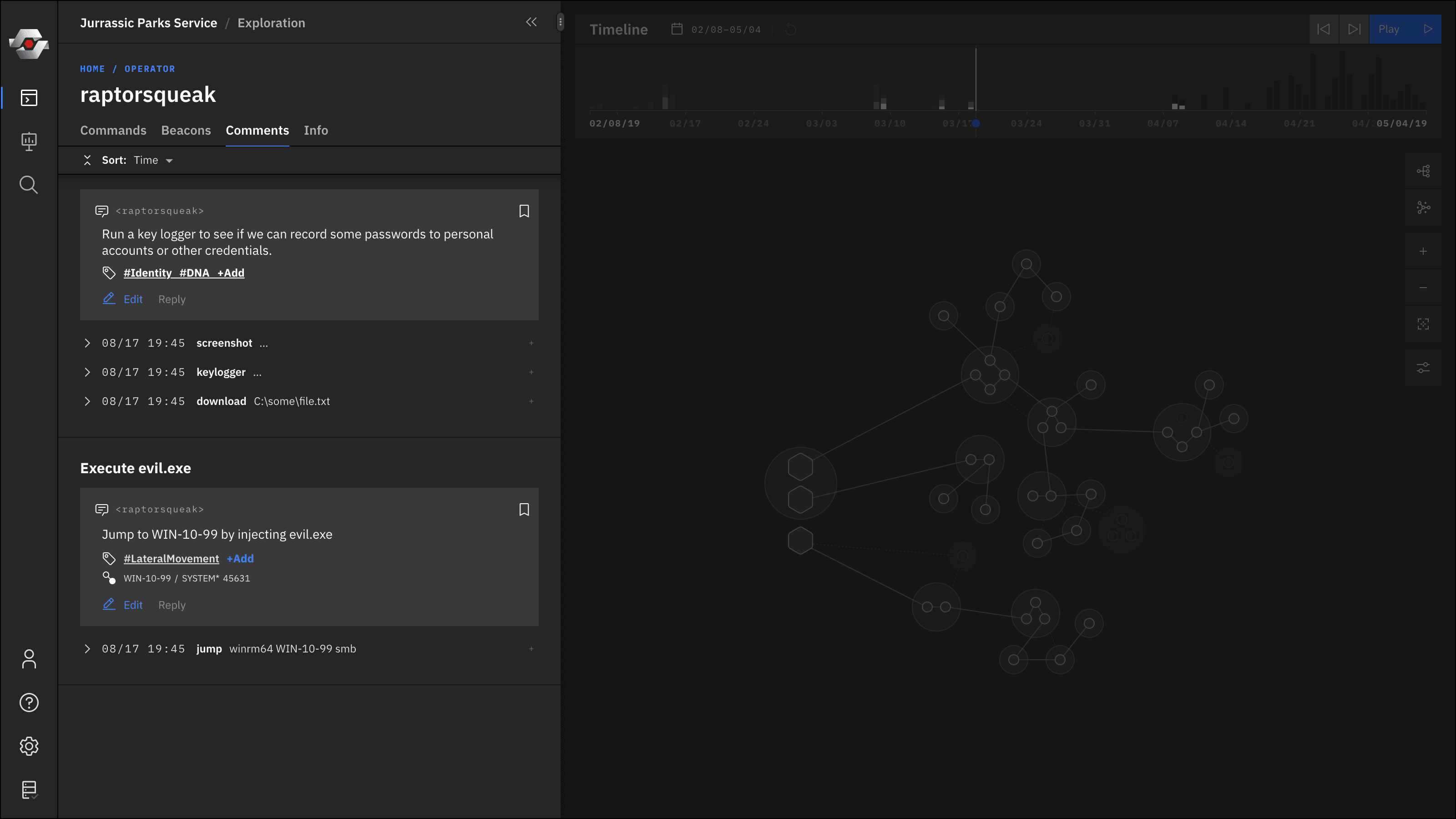 Mockups of Revised Commenting feature showing a tab with all the comments